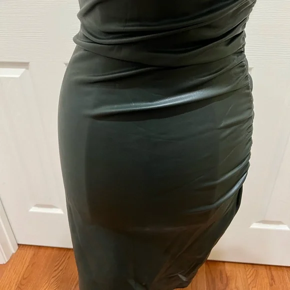 SUSANA MONACO FAUX LEATHER DRESS - threedaughtersproperties.com